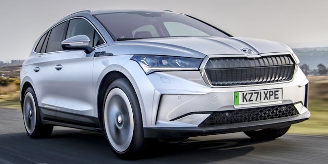Skoda Enyaq estate dynamic shot