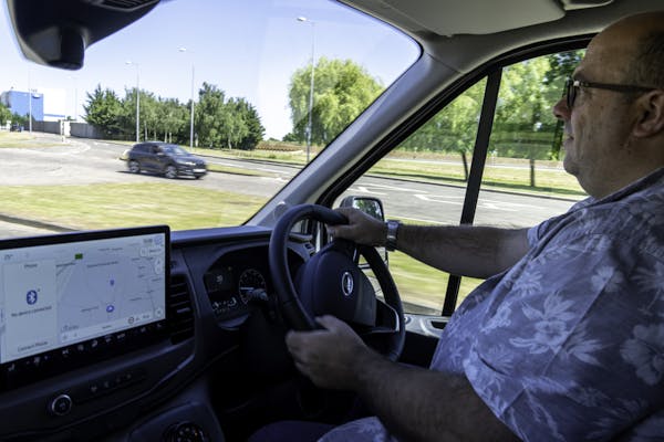 Ford e-Transit driving