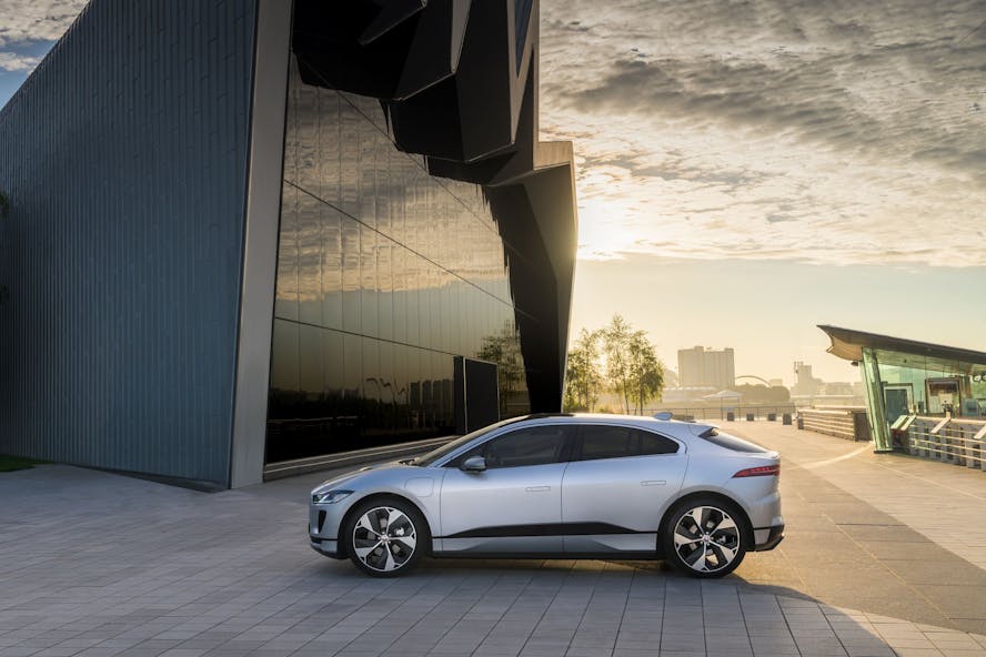 Jaguar Ipace - silver electric car