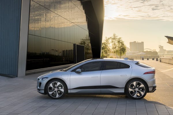 Jaguar Ipace - silver electric car