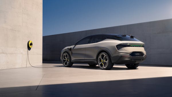 Lotus Eletre charging on wall