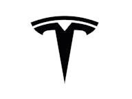 Tesla logo black and white