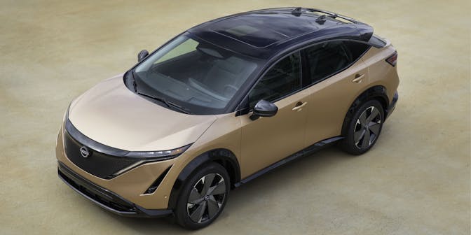 Nissan Ariya above