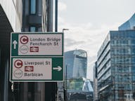 London Bridge Sign ULEZ and Congestion Charge symbols