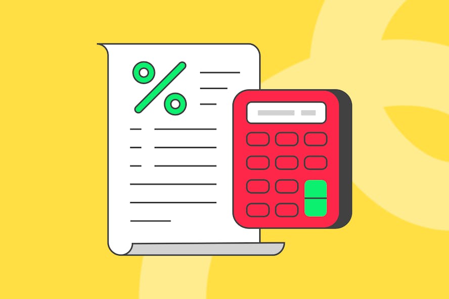 Calculator and paper icon