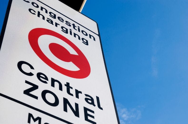 London Congestion Charge Zone sign