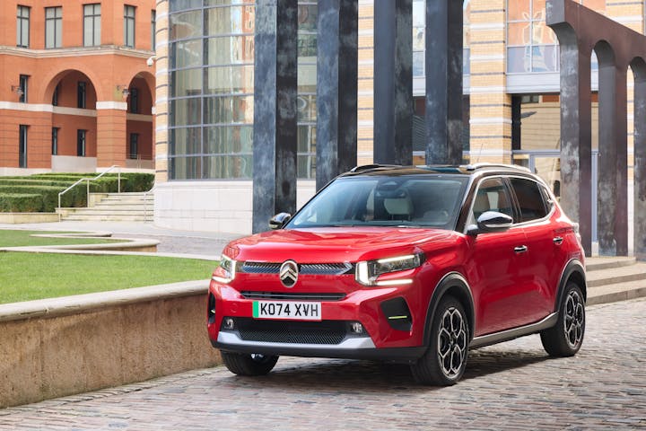 Citroen e-c3 electric car in red