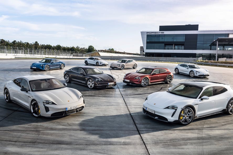 Porsche Taycan Electric Car line up
