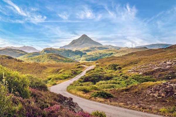 British UK Landscape with road