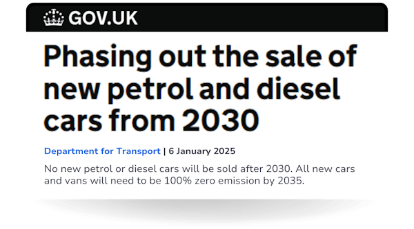 Petrol and diesel cars will be phased out in the UK by 2030