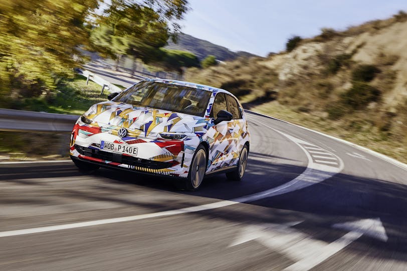 Camouflaged Volkswagen ID. Polo Front