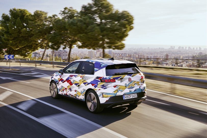 Camouflaged Volkswagen ID. Polo Back