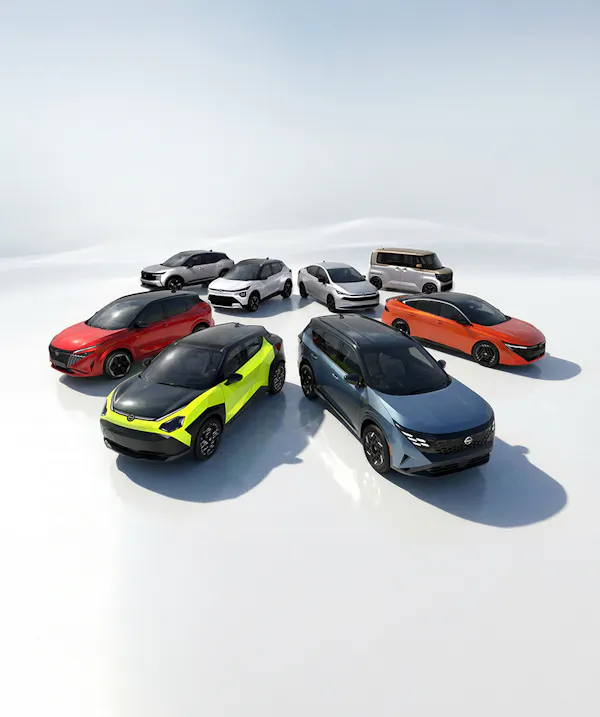 Nissan line up of electric cars