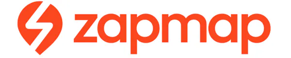 Orange Zapmap Logo on a white background