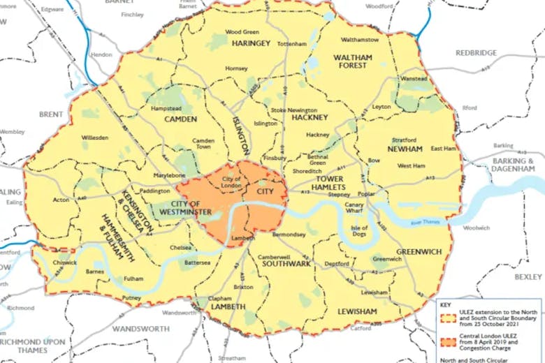 London ULEZ enlarged area 2021