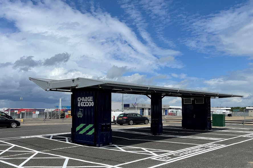 Silverstone solar panel charging point