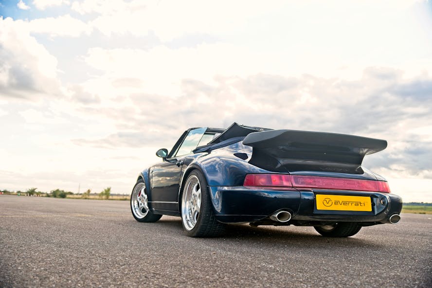 Electric Porsche 911 Convertible back rear