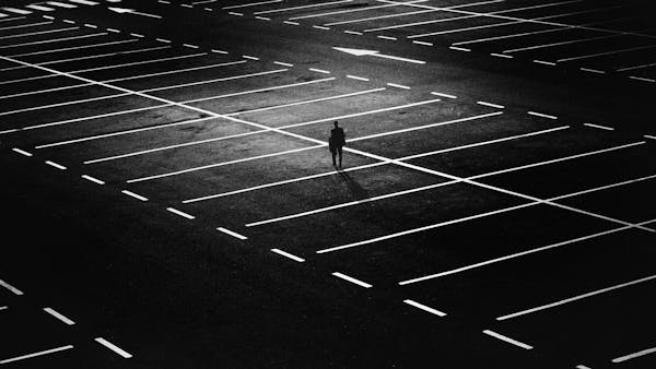 Parking space at night