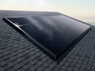 Solar panels on tiled roof
