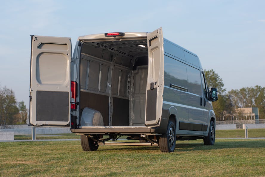 Fiat E-Ducato rear doors open