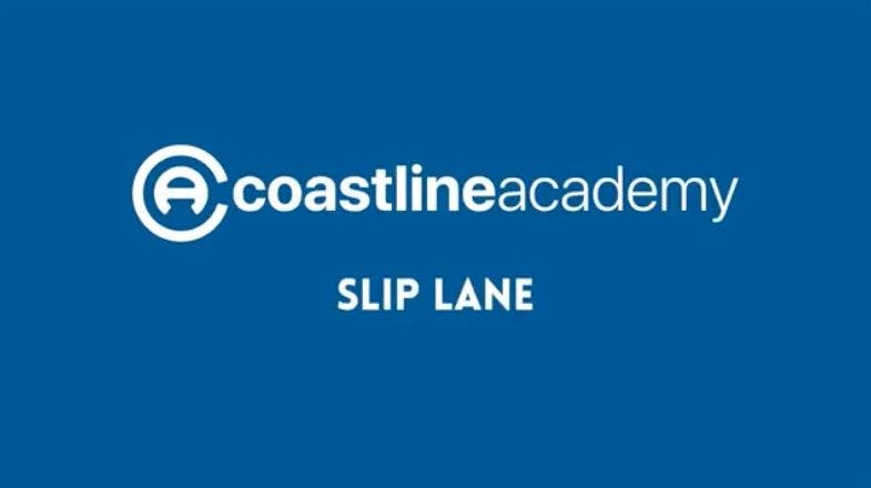 In today's driving lesson video series, our driving instructor shows you how to properly use a slip lane to make a right turn.