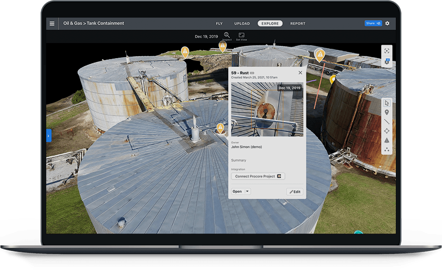 Through aerial maps, 3D models, and key integrations, DroneDeploy automates analysis and reporting to speed up site and asset inspections, reduce direct risk to workers, and improve communication between teams. 