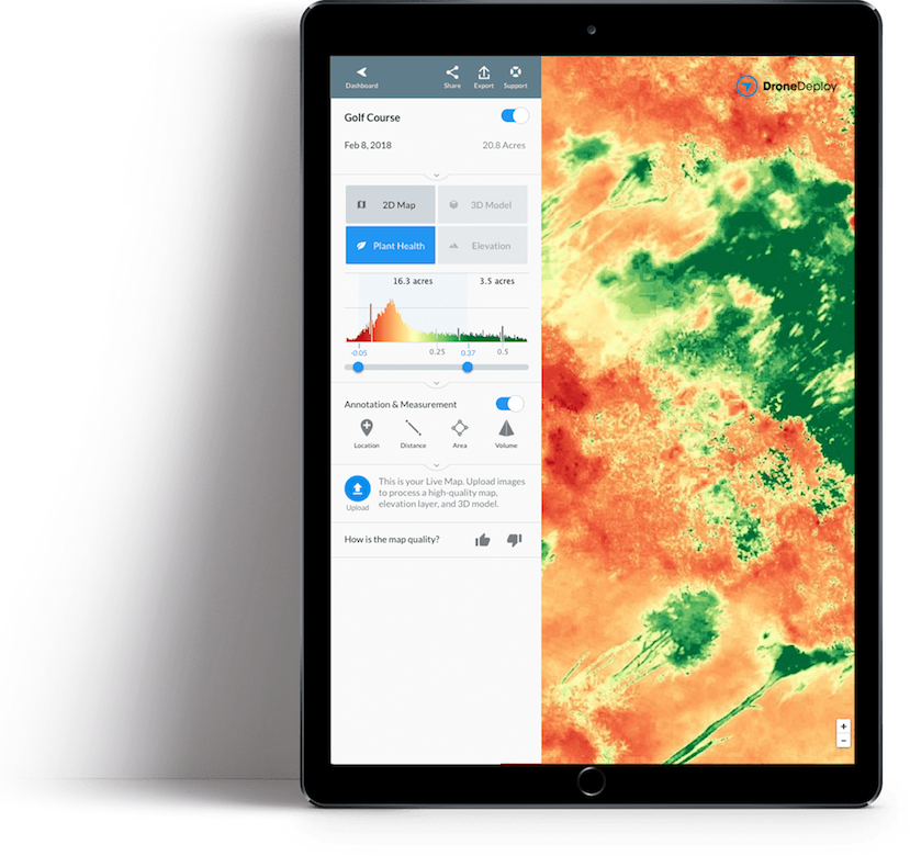 dronedeploy live map