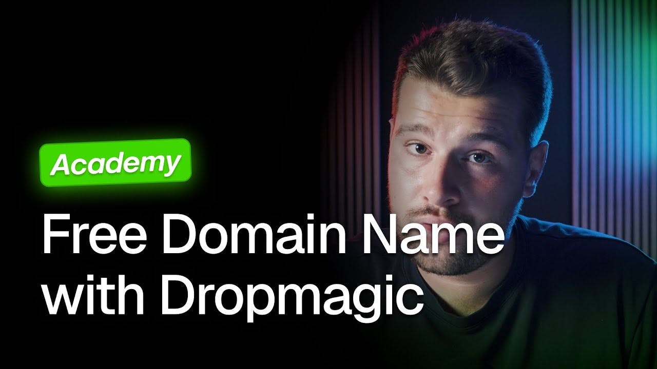 Get a free domain name with Dropmagic