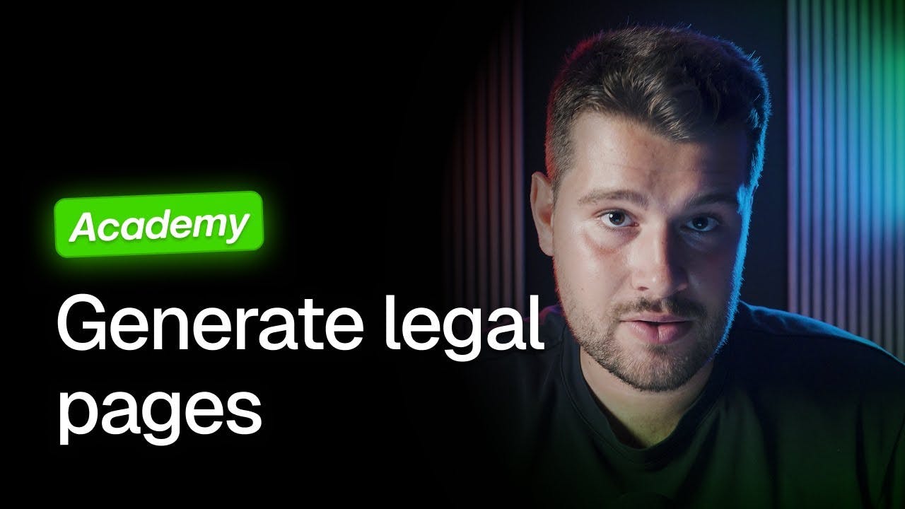 Generate legal pages on Dropmagic