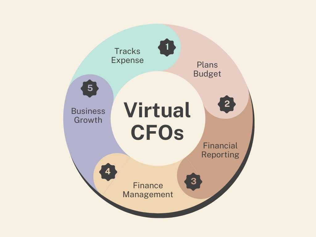Benefits of hiring a virtual CFO infographic 