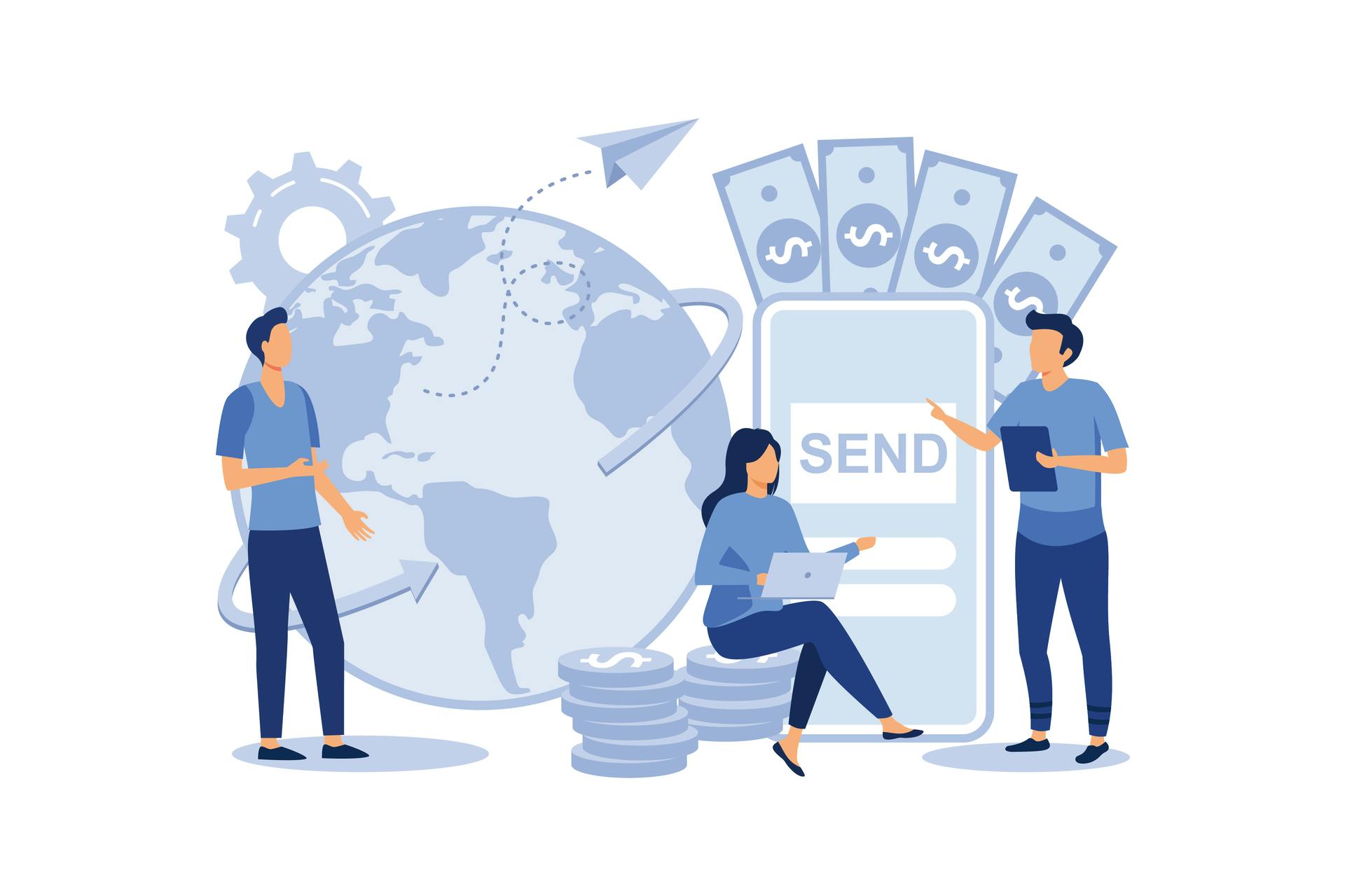 cross border transaction illustration