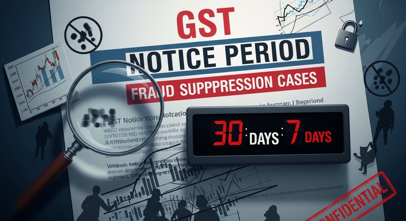 GST Notice Period in Fraud or Suppression Cases