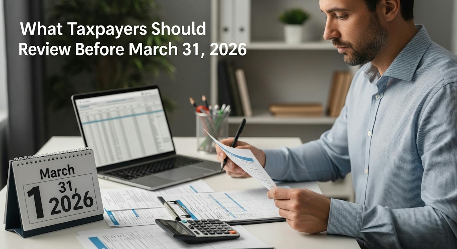 What Taxpayers Should Review Before March 31, 2026