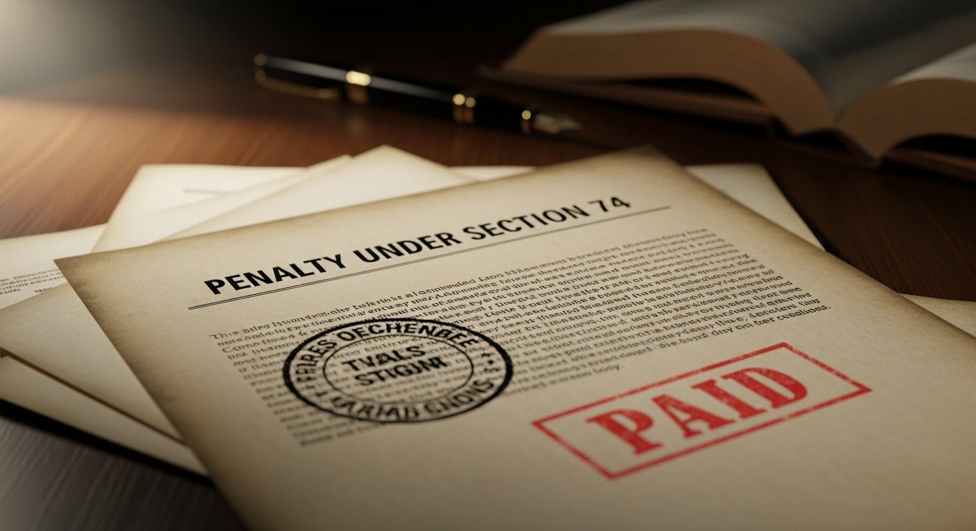 Penalty Under Section 74