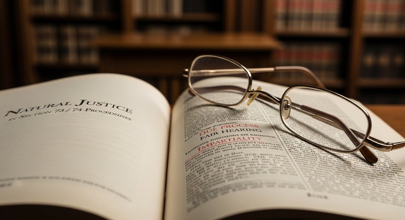 Natural Justice in Section 73 / 74 Proceedings