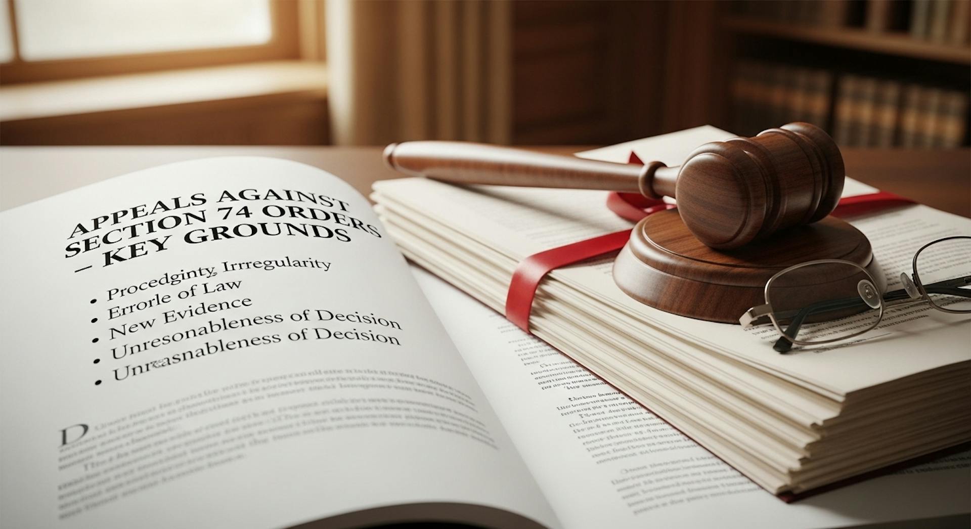 Appeals Against Section 74 Orders – Key Grounds