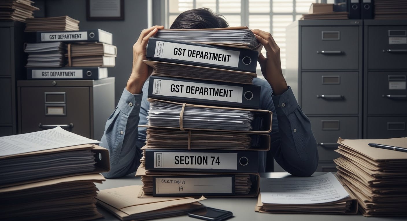 GST Department’s Burden Under Section 74