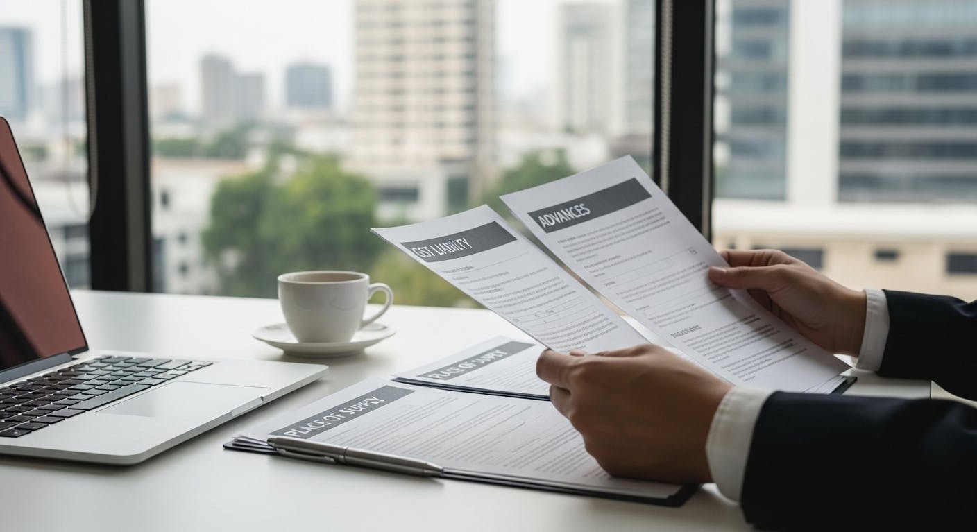 Review GST Liability, Advances & Place of Supply