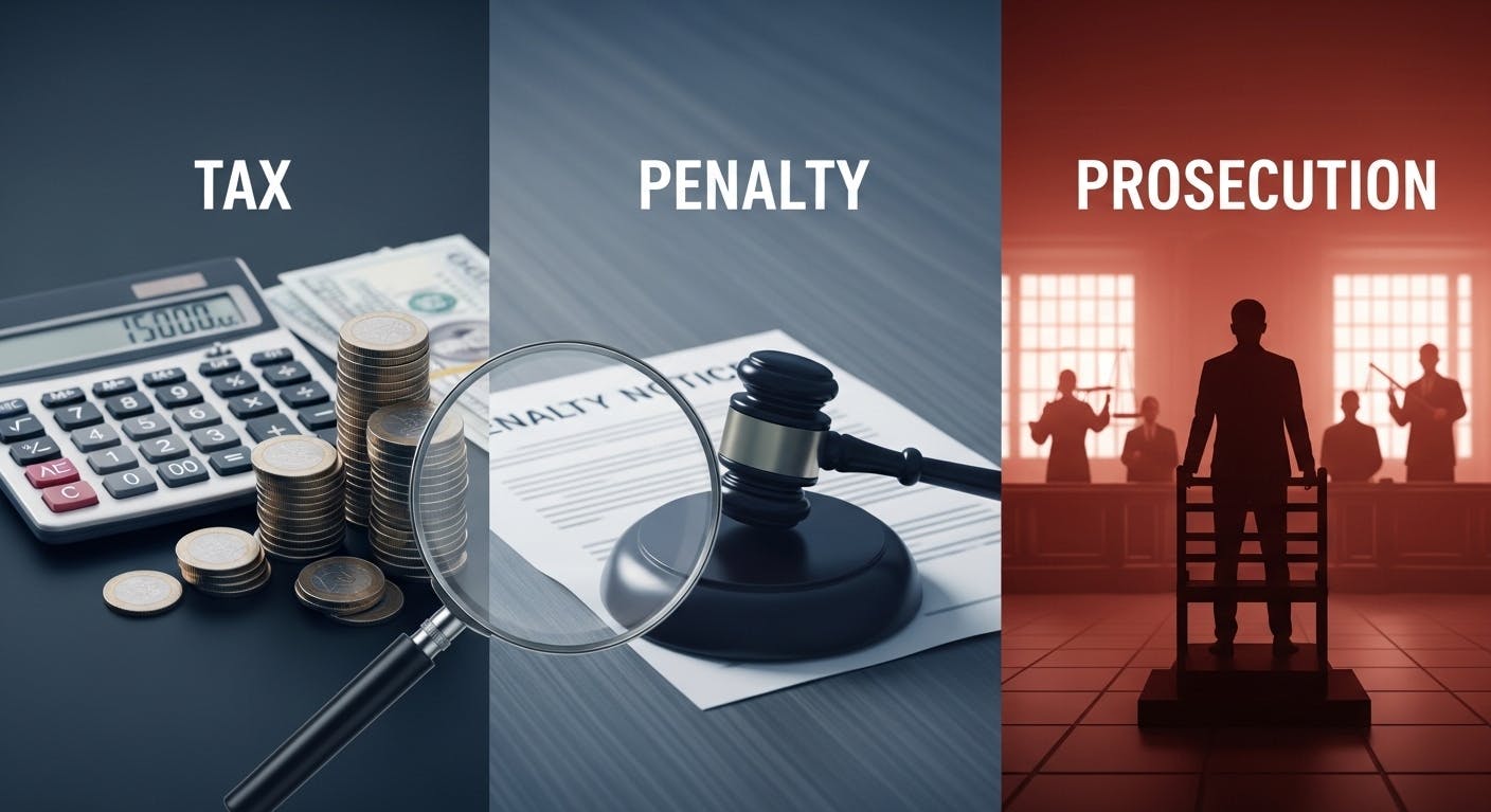 Understand your exposure: tax, penalty, prosecution