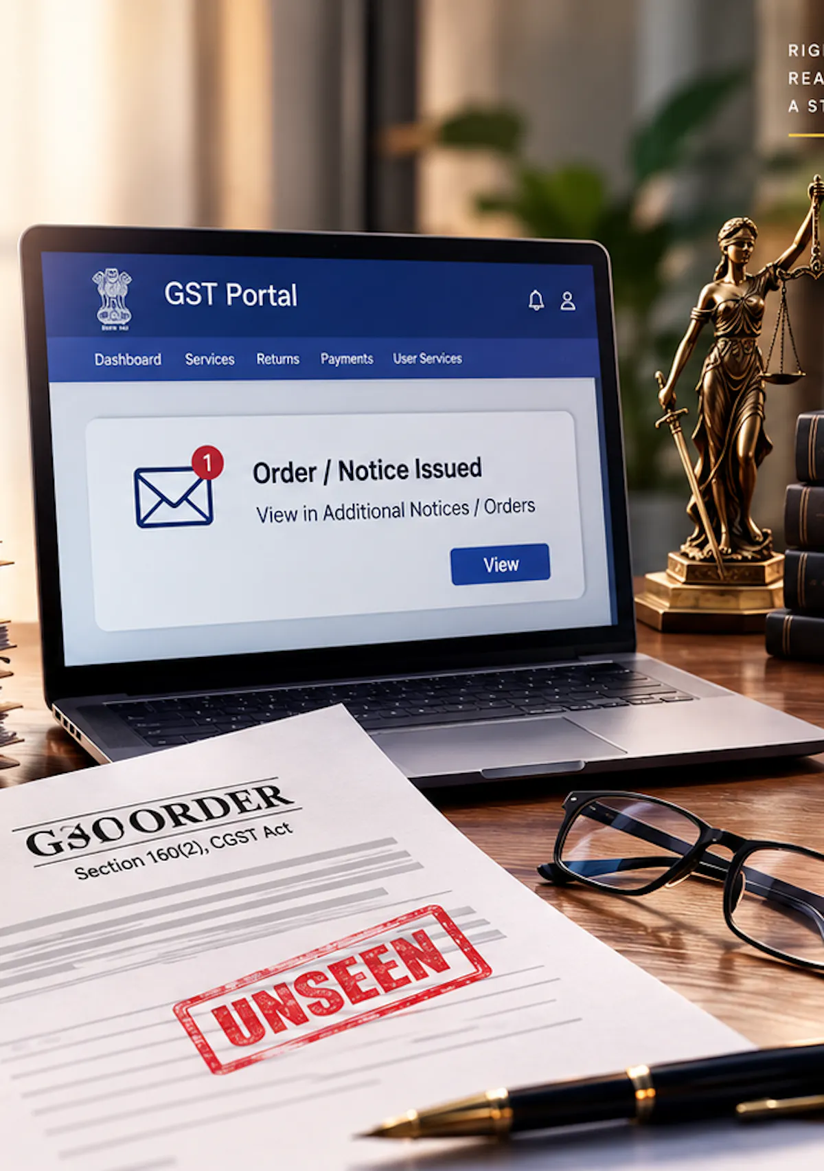 GST Order Nobody Saw: Section 160(2) & Portal Notices