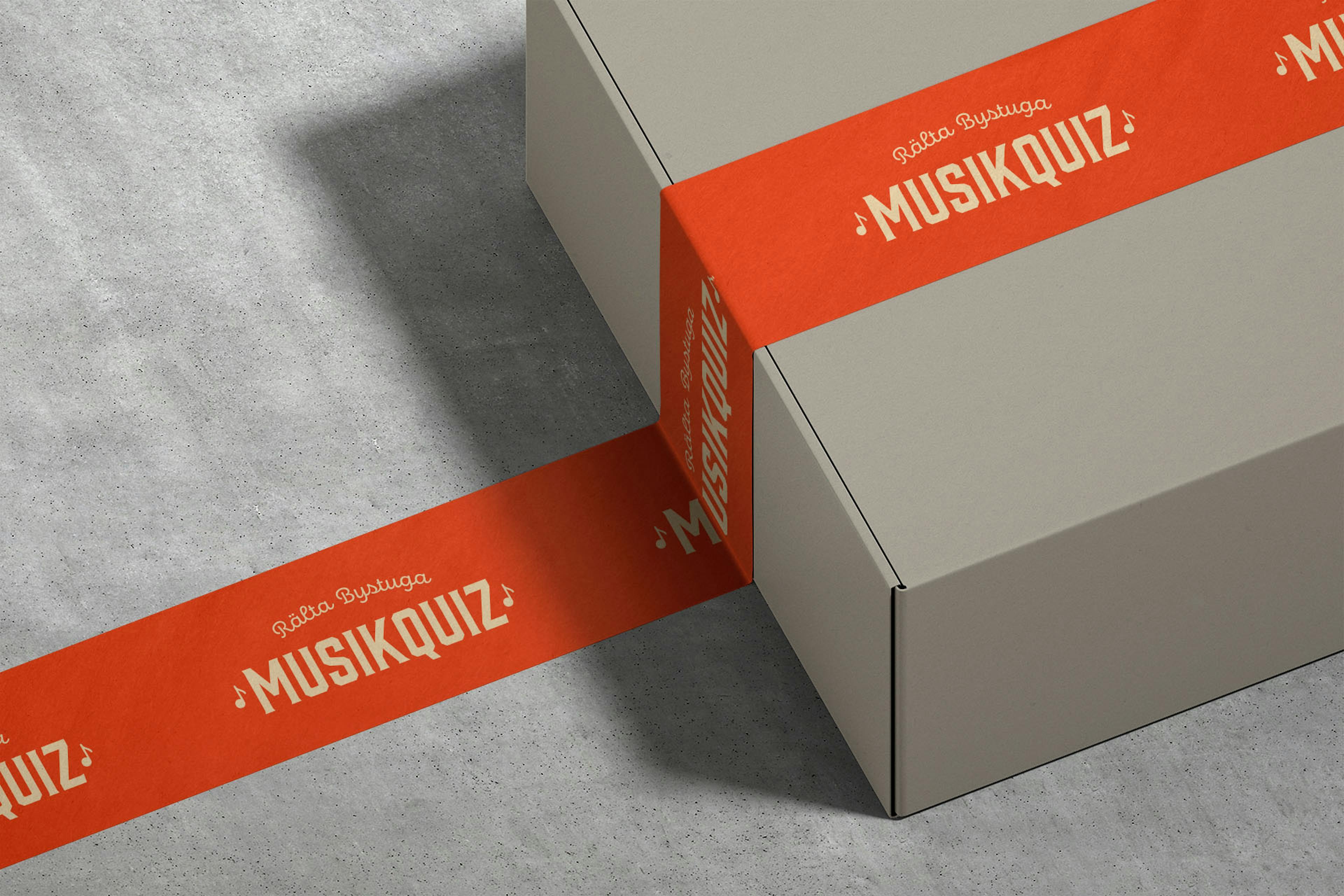 A box with red tape on it