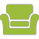 Green sofa chair