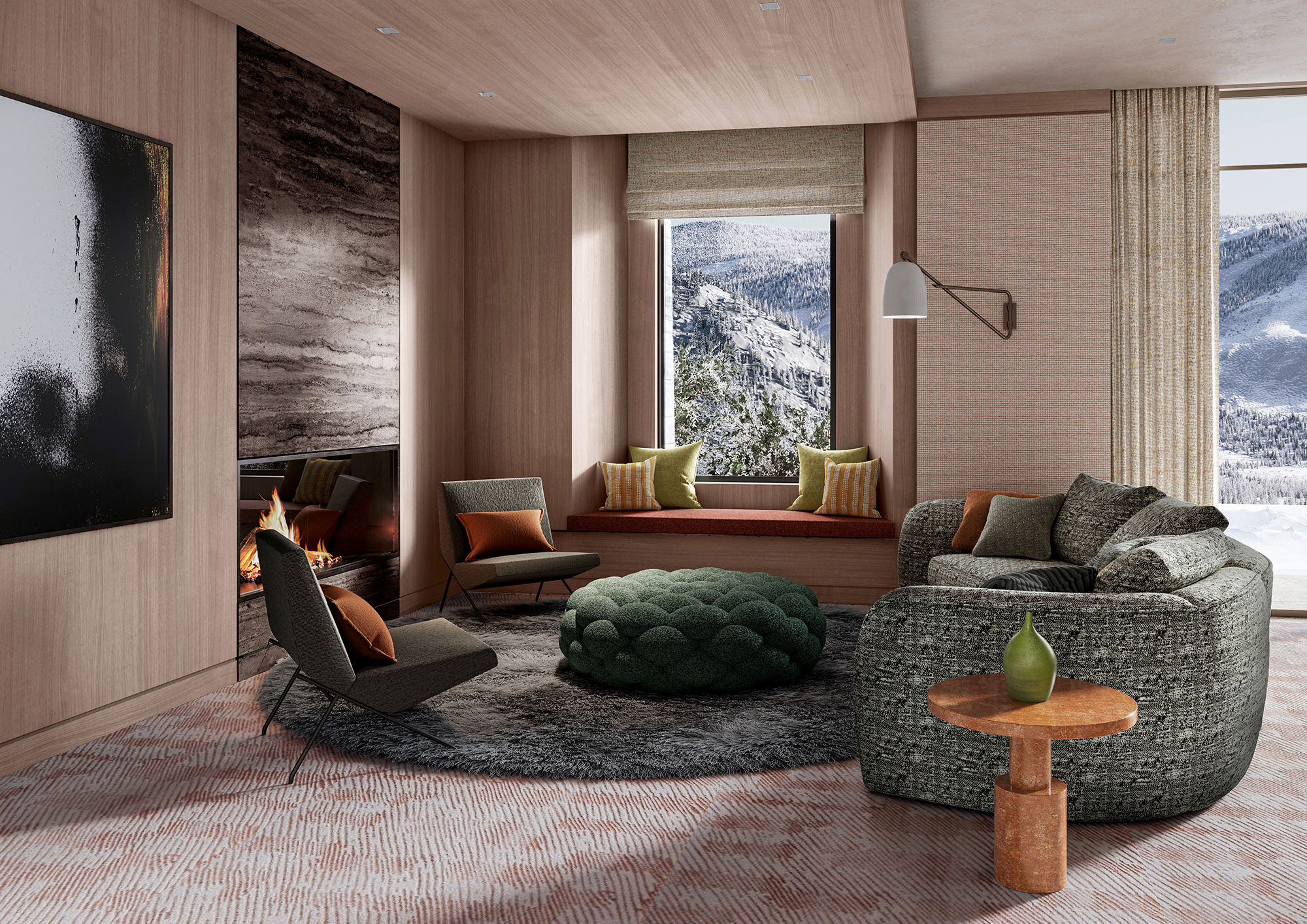 Aspen House primary bedroom 2 sitting area