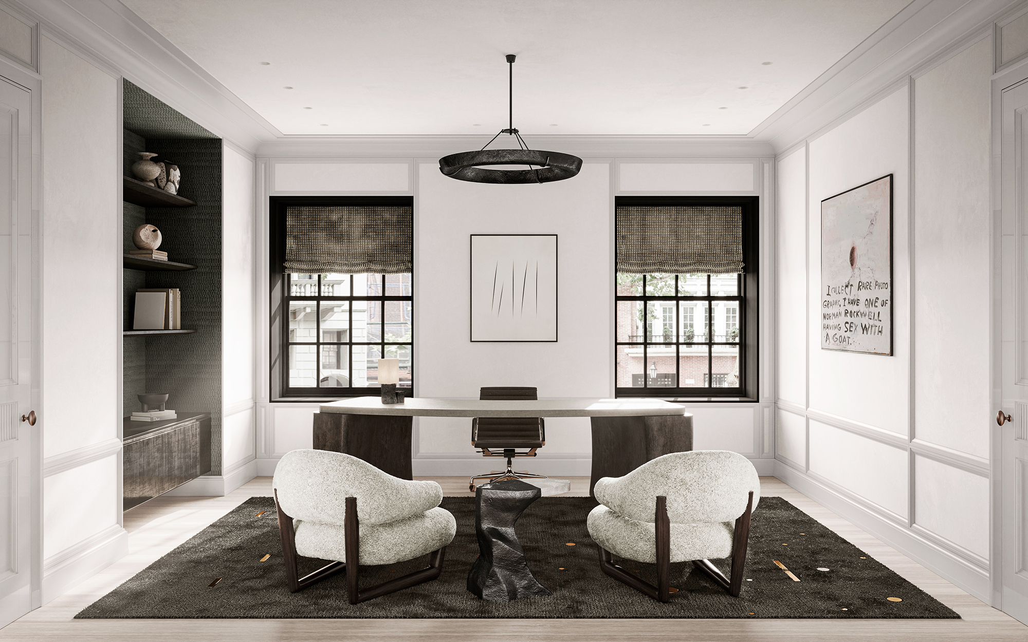 Rendering, home study, Park Avenue Residence