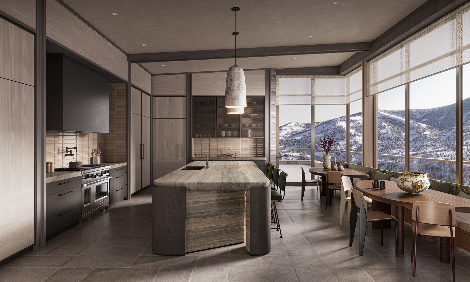 Aspen House kitchen rendering