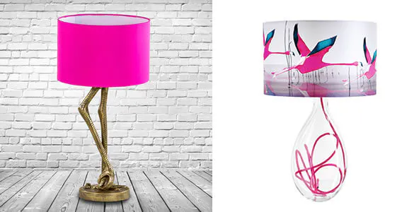 Pink table lamp