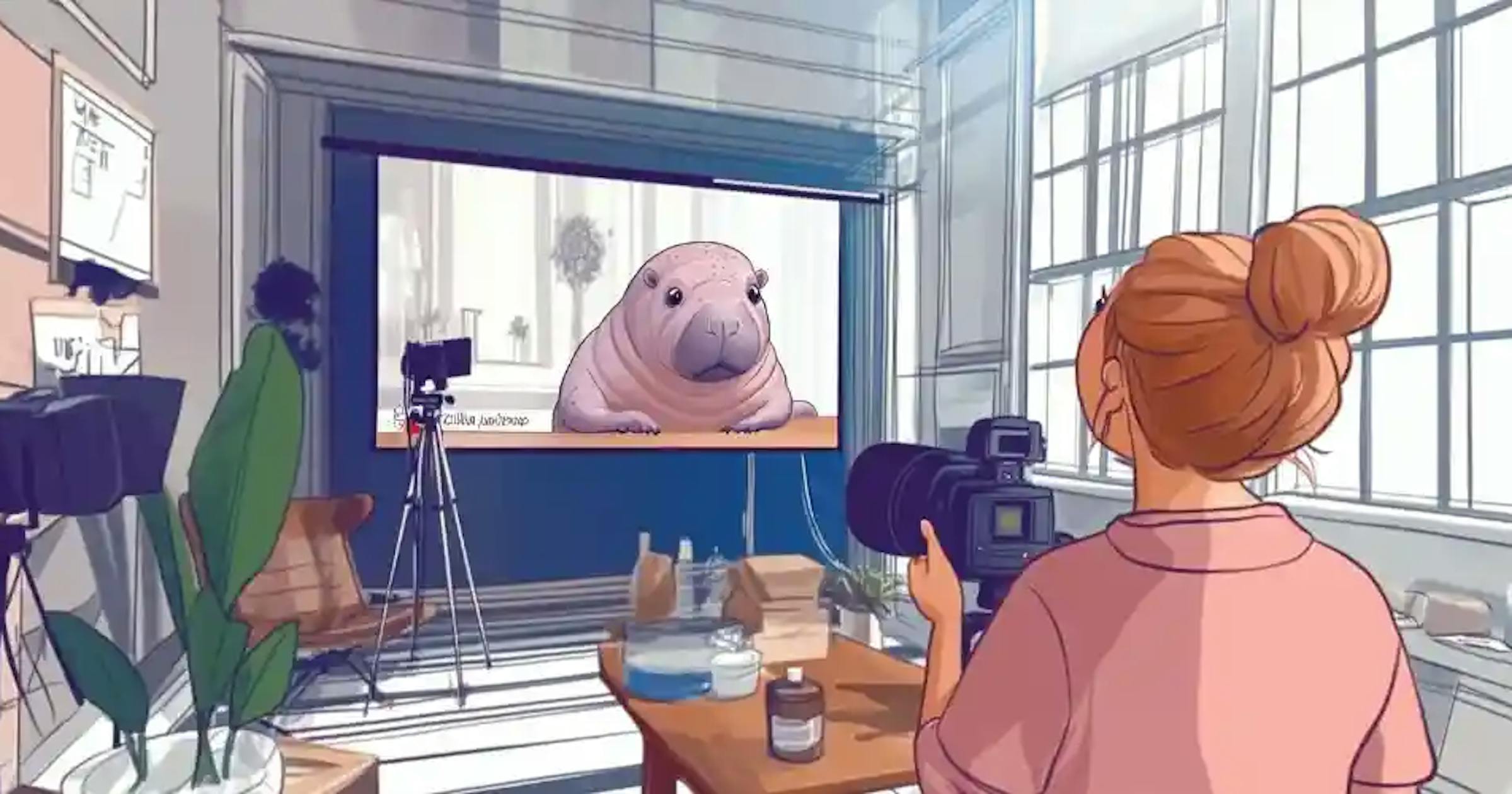 Manatee being interviewed