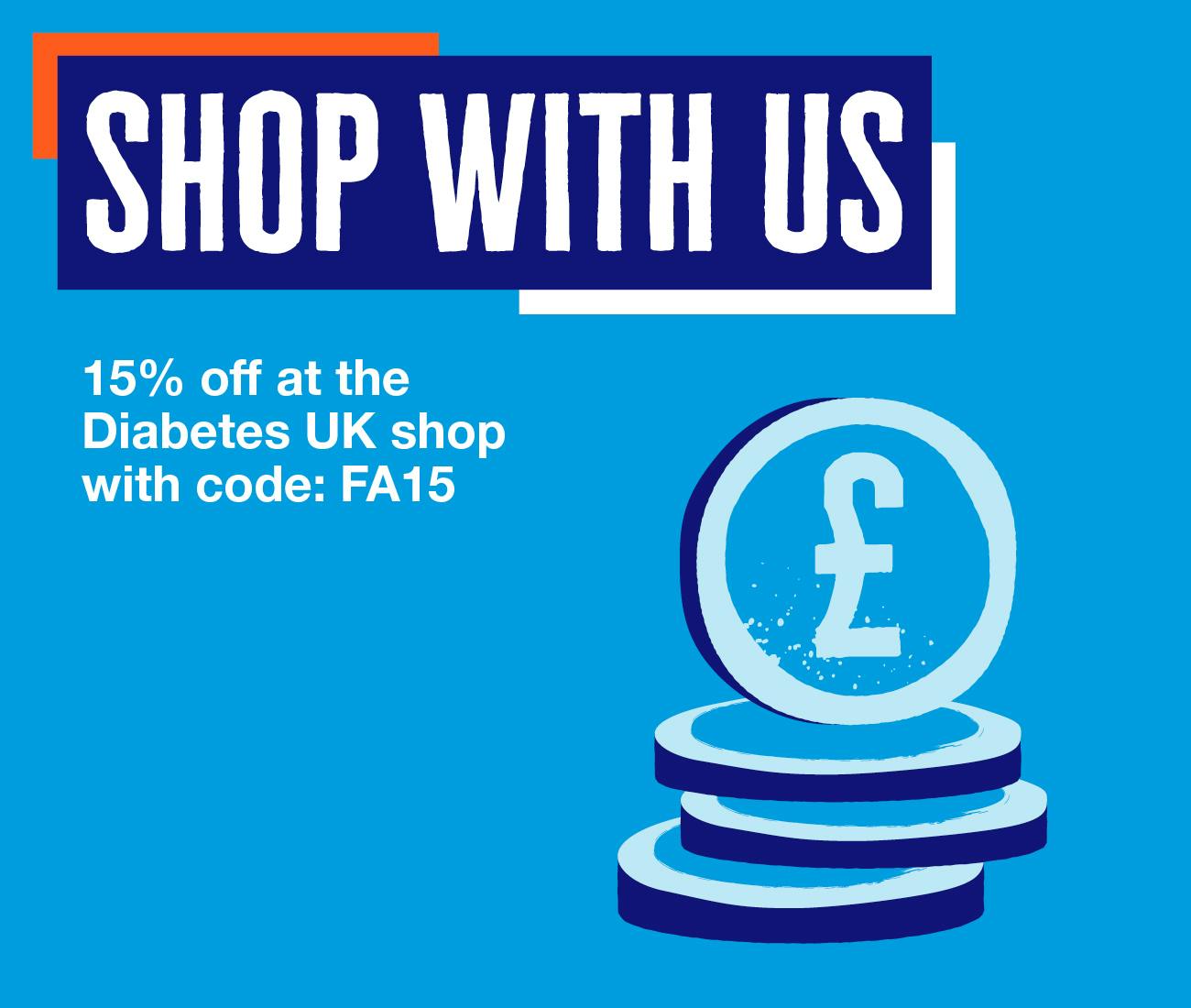 15% off at the Diabetes UK Shop