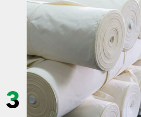 Those pieces are combined and spun into recycled yarn to create new fabric.