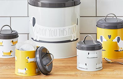Bertie Sausage Dog Kitchen Canister Set